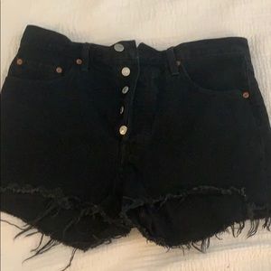 Levi 501 Button Up High Waisted Shorts